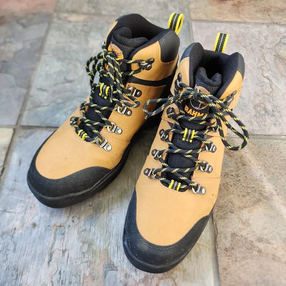 BRAHMA STEEL TOE BOOTS - Mens Sz: 8.5 - Hiking Workwear Construction Safety